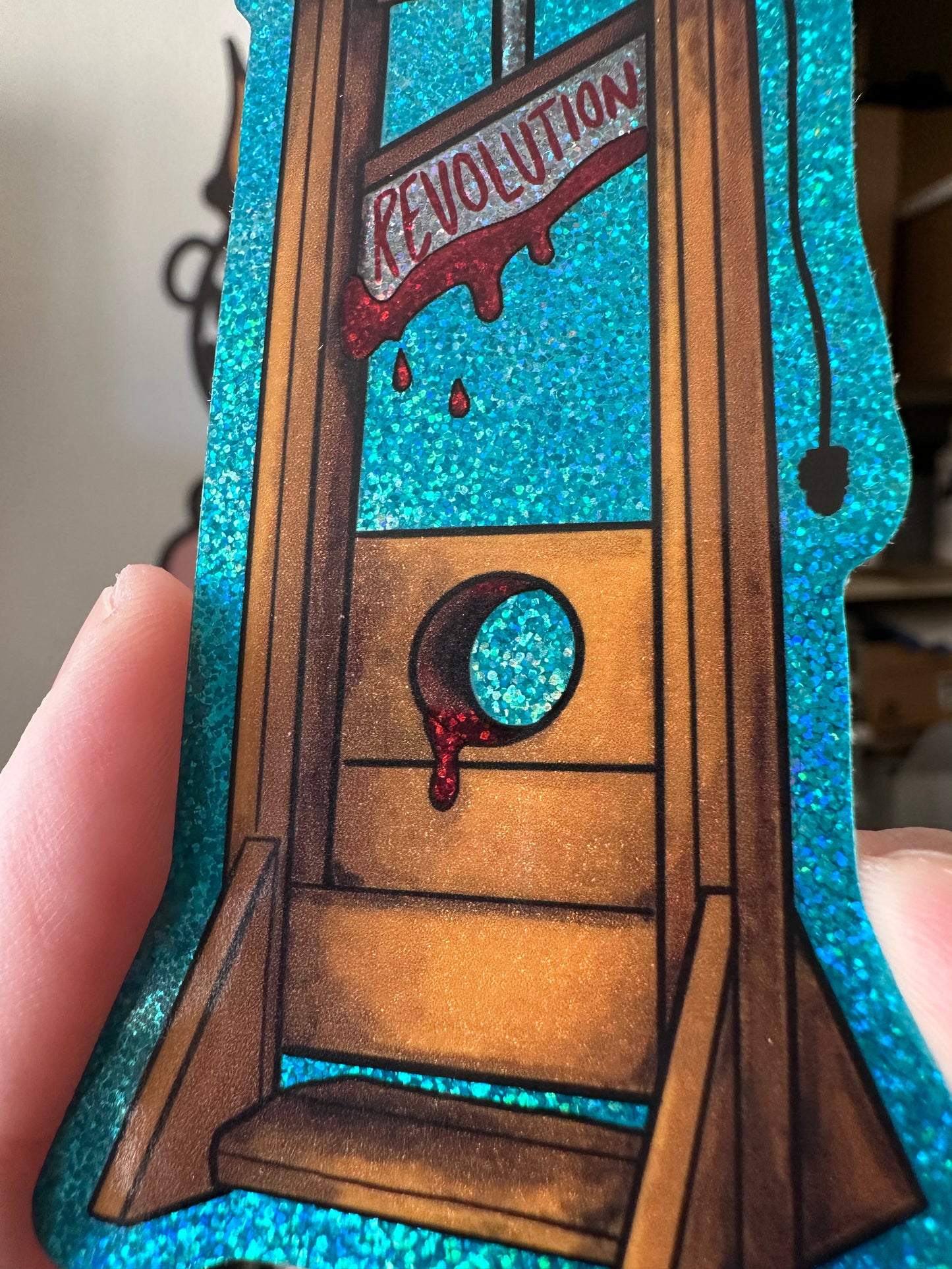 Revolution Guillotine - Blood & Glitter Vinyl Sticker