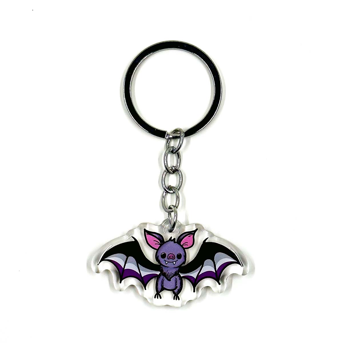 LGBTQ+ Pride Bat Acrylic Keychain