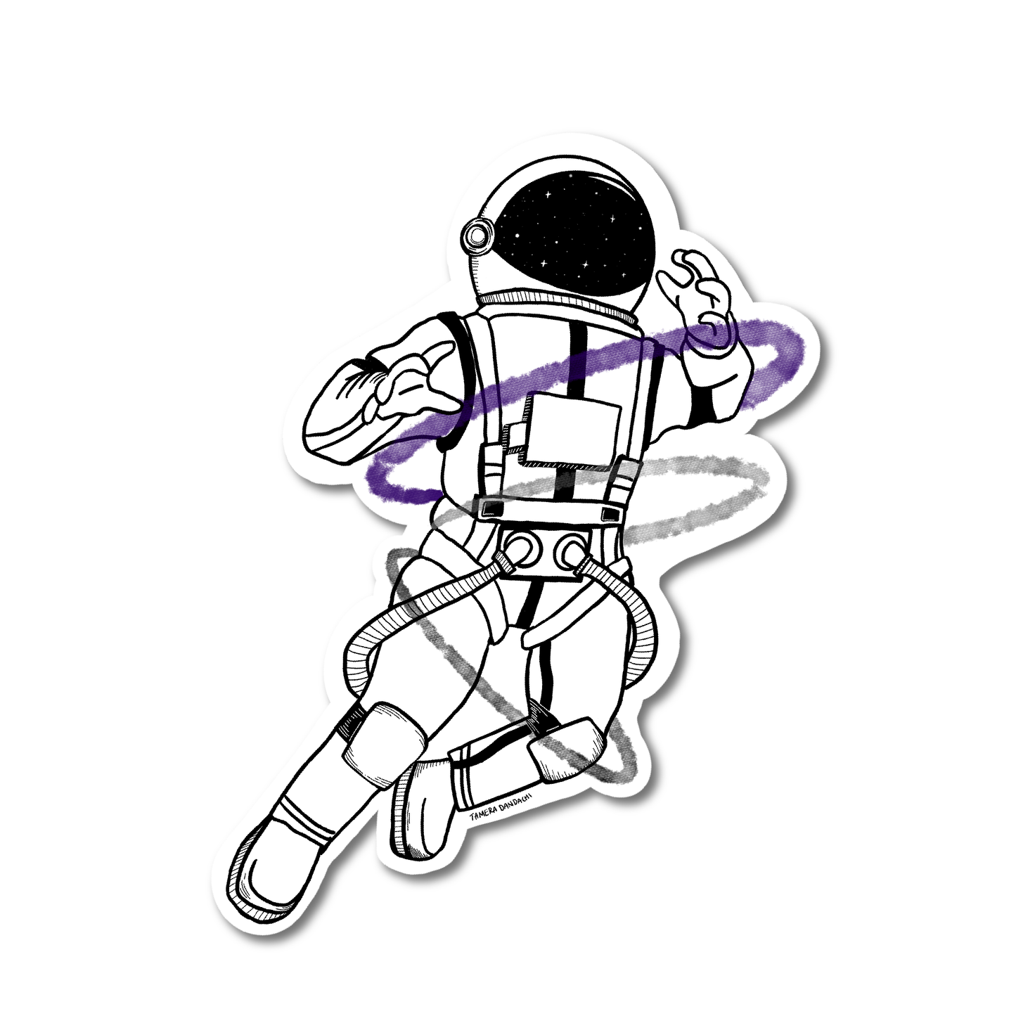 Subtle Pride Astronaut Vinyl Sticker