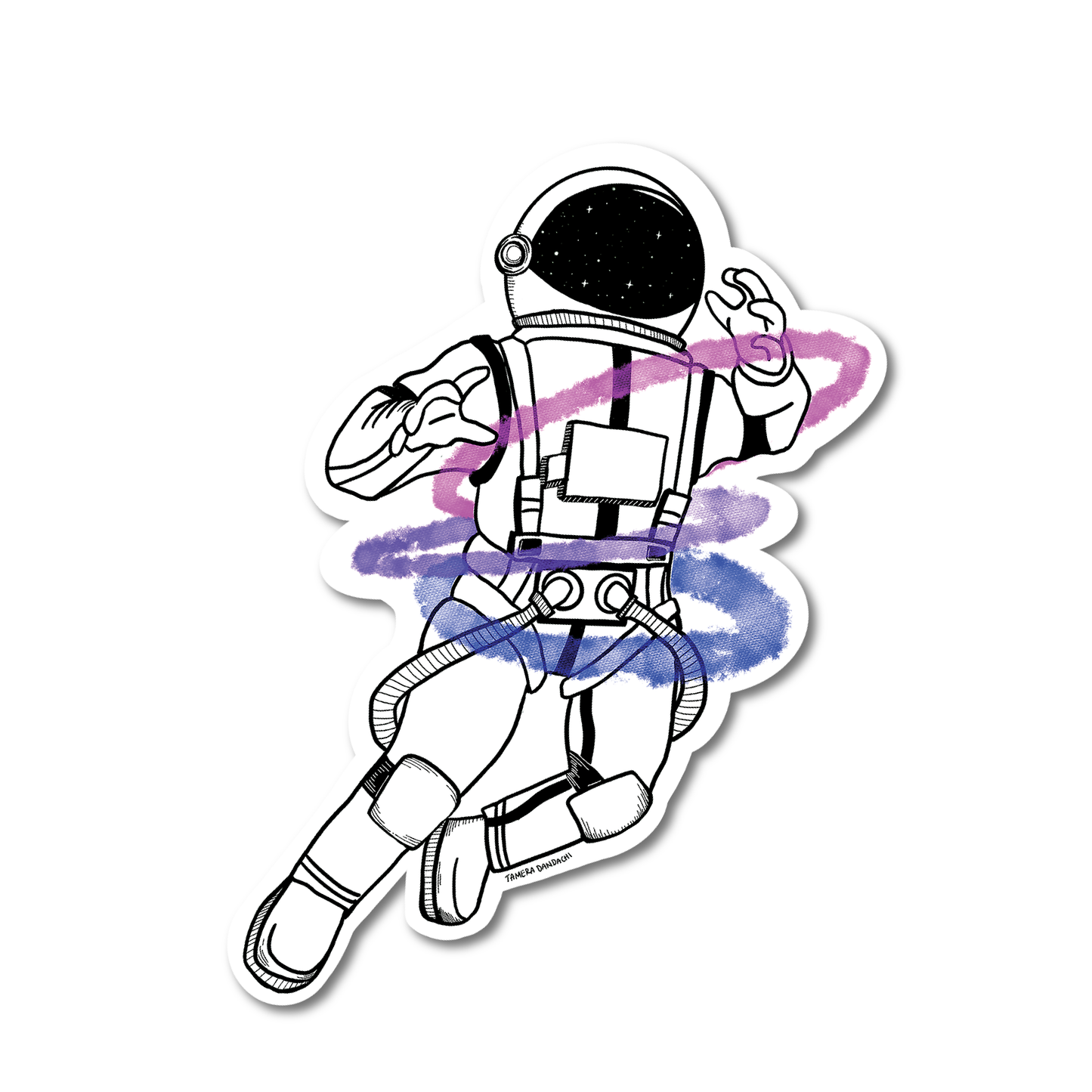 Subtle Pride Astronaut Vinyl Sticker