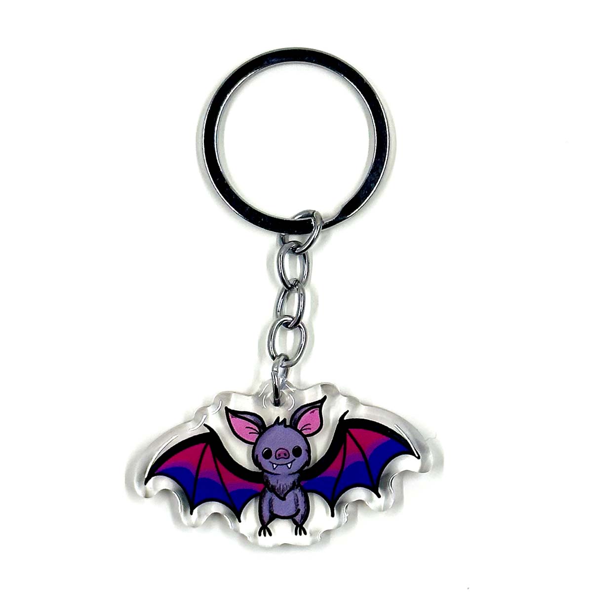 LGBTQ+ Pride Bat Acrylic Keychain