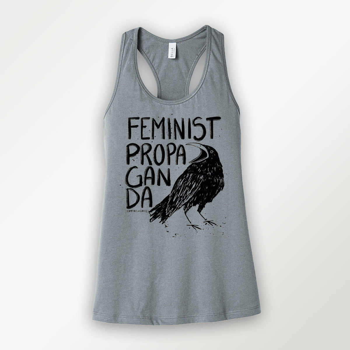 Feminist Propaganda Crow Racerback Tank Top