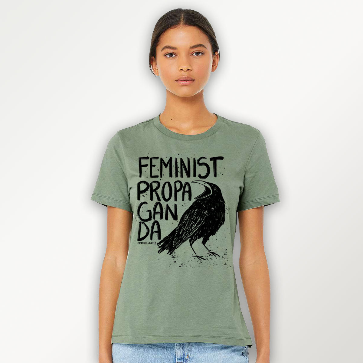 Feminist Propaganda Crow Feminine Cut T-Shirt