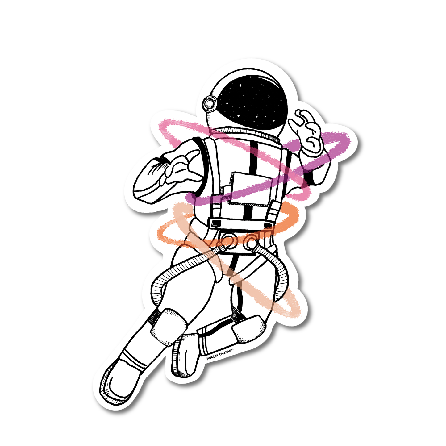Subtle Pride Astronaut Vinyl Sticker