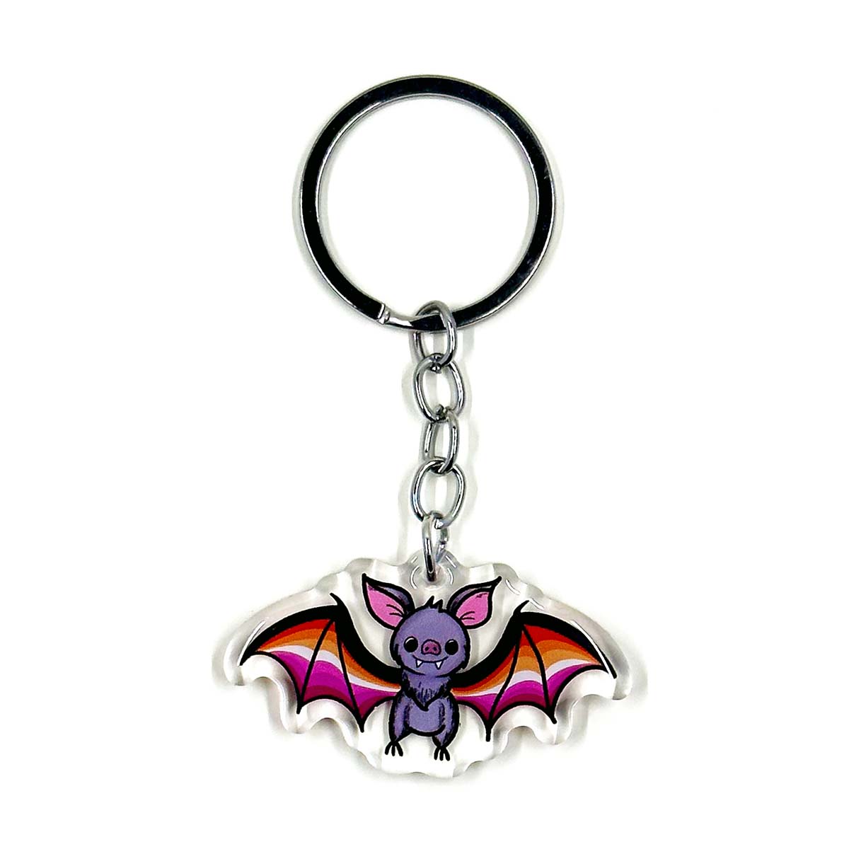 LGBTQ+ Pride Bat Acrylic Keychain