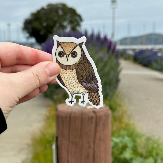 Subtle Pride Owl Vinyl Sticker