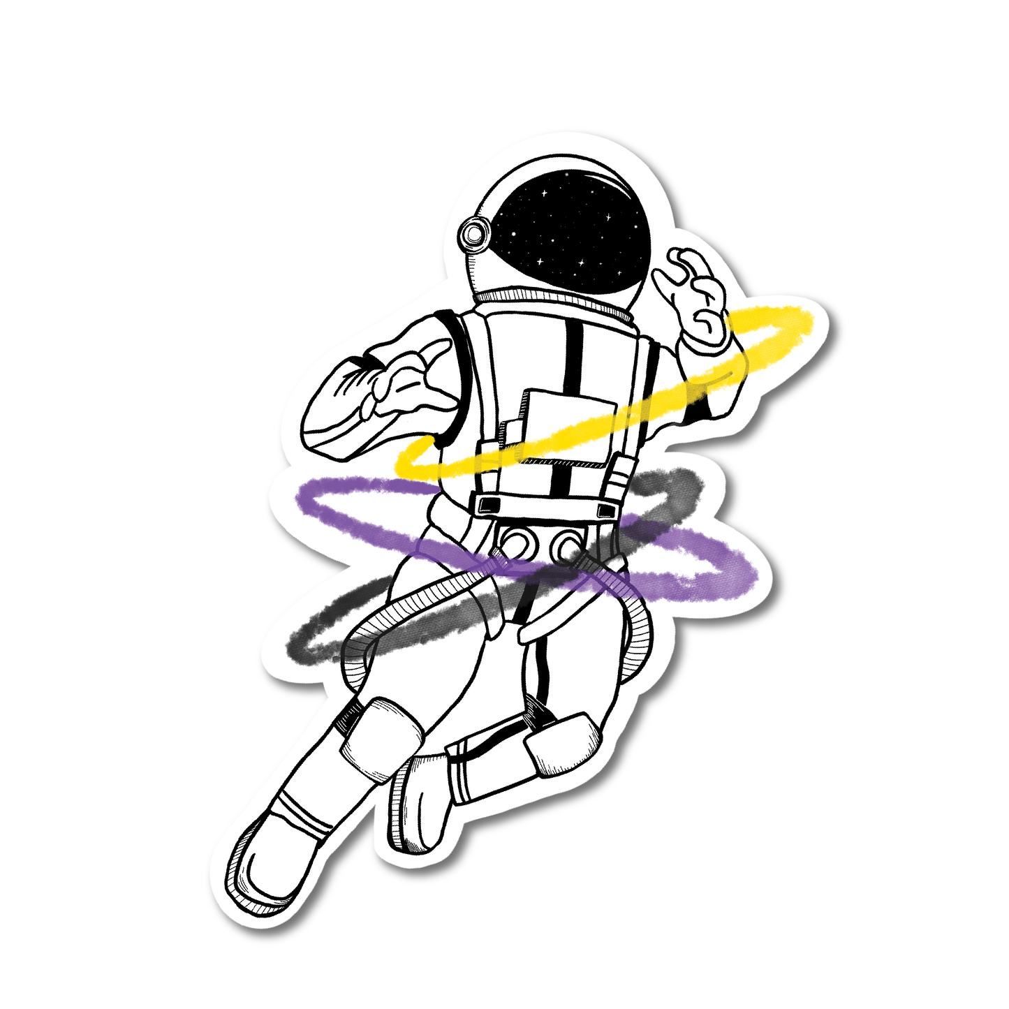 Subtle Pride Astronaut Vinyl Sticker