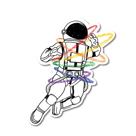 Subtle Pride Astronaut Vinyl Sticker