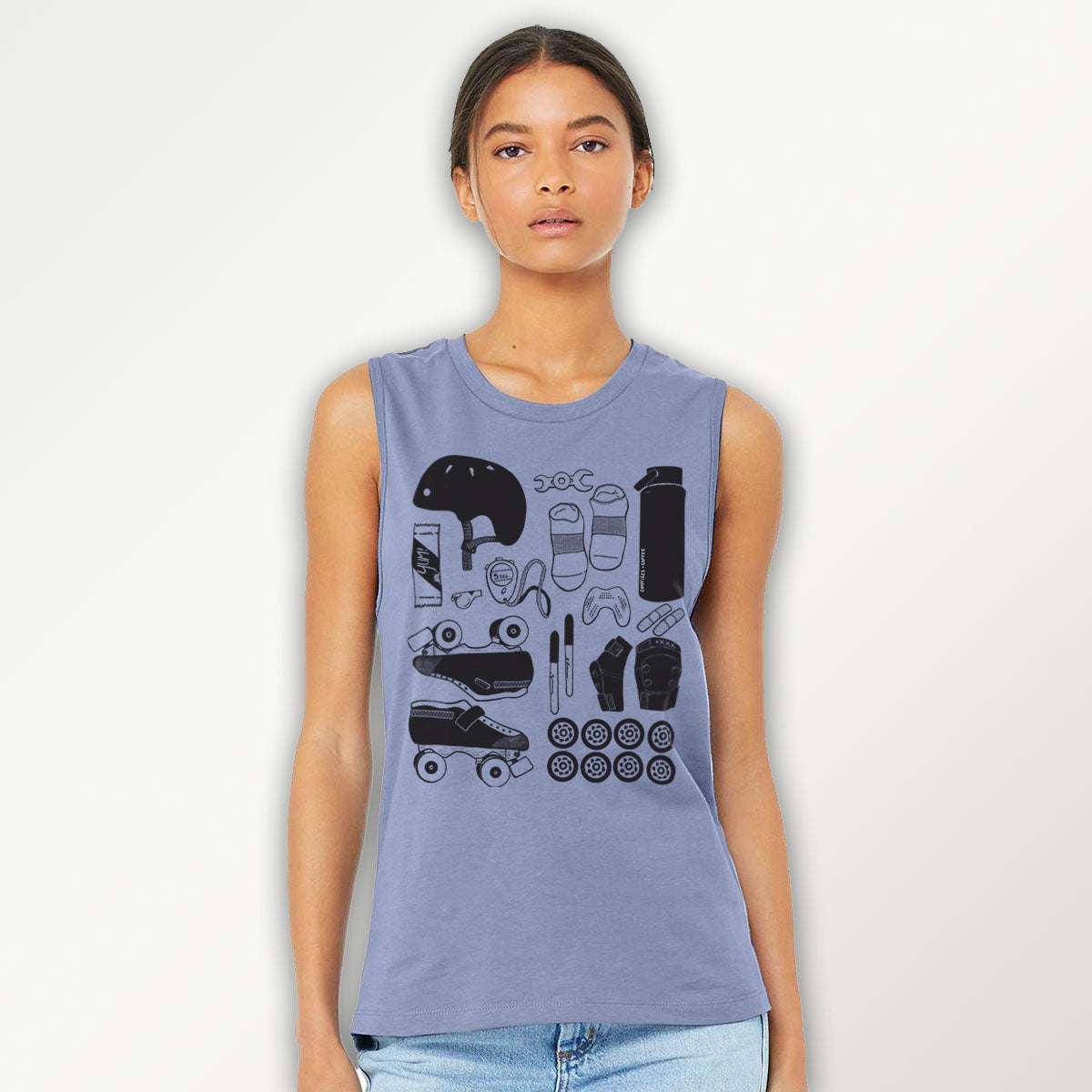 Roller Derby Things Feminine Cut Muscle Tank