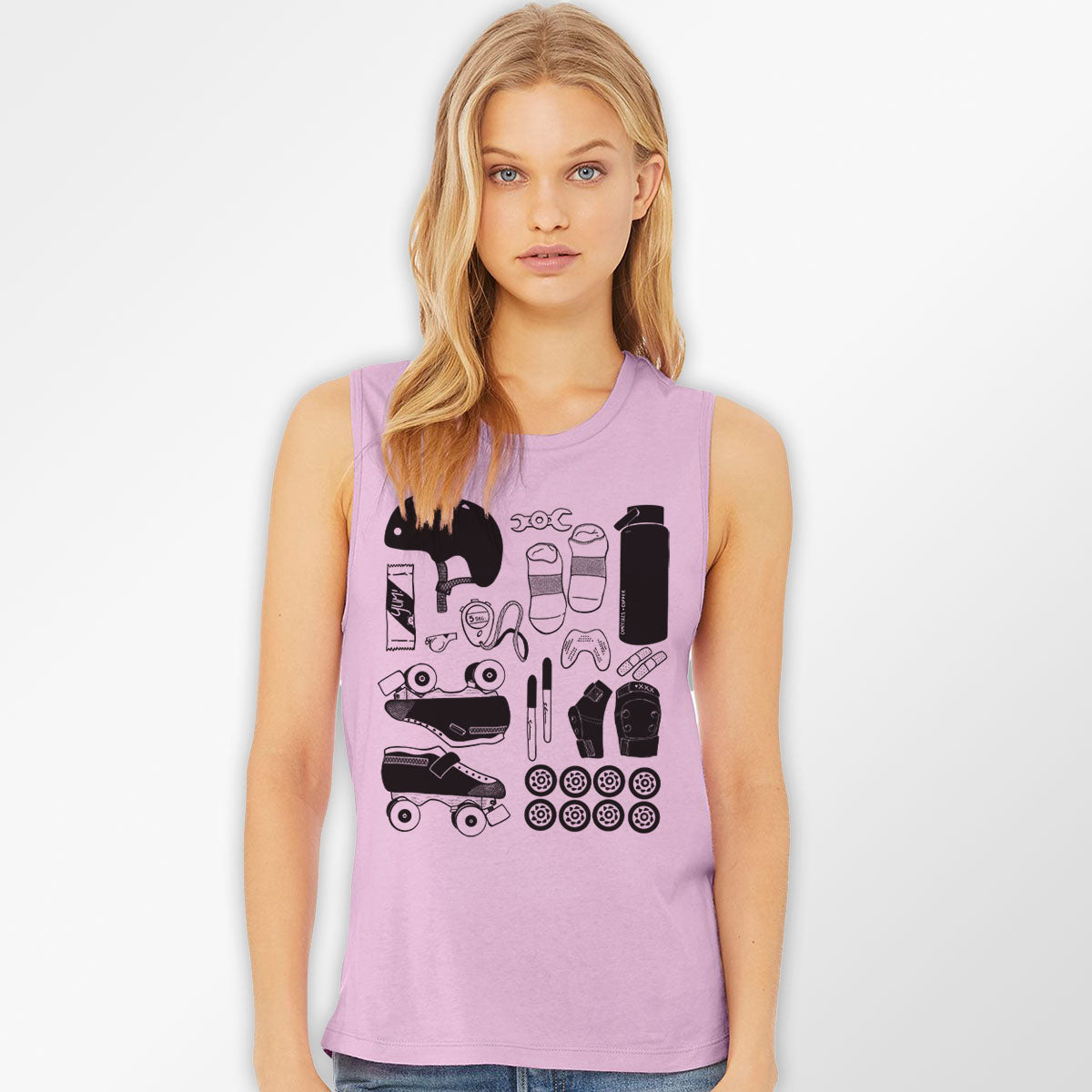 Roller Derby Things Feminine Cut Muscle Tank