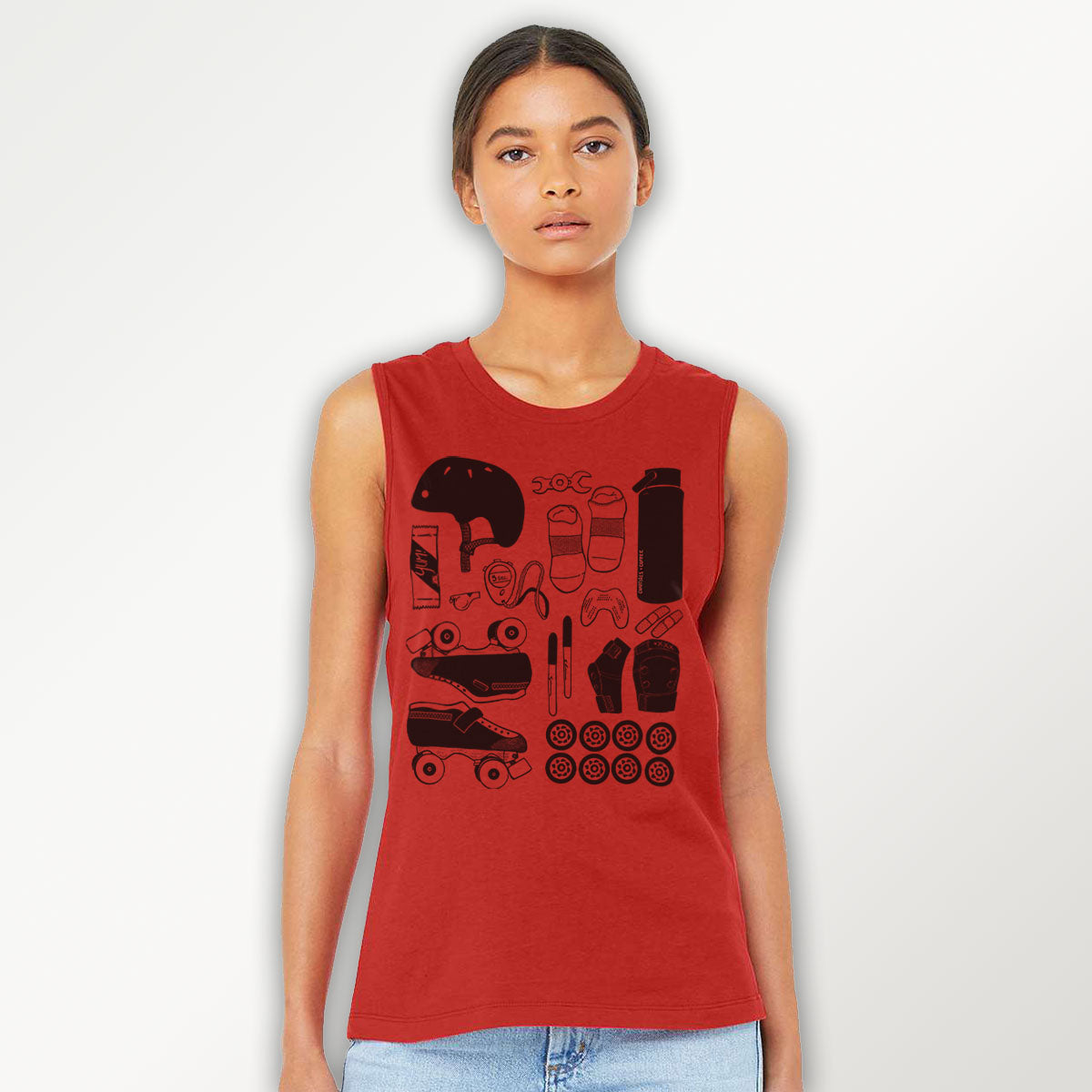 Roller Derby Things Feminine Cut Muscle Tank
