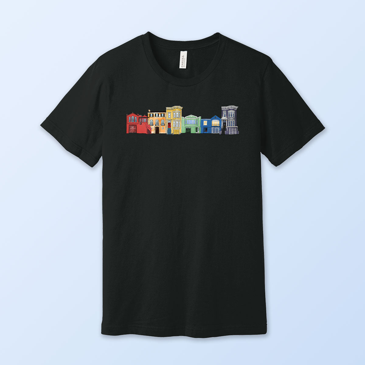 San Fancisco Houses Rainbow T-shirt