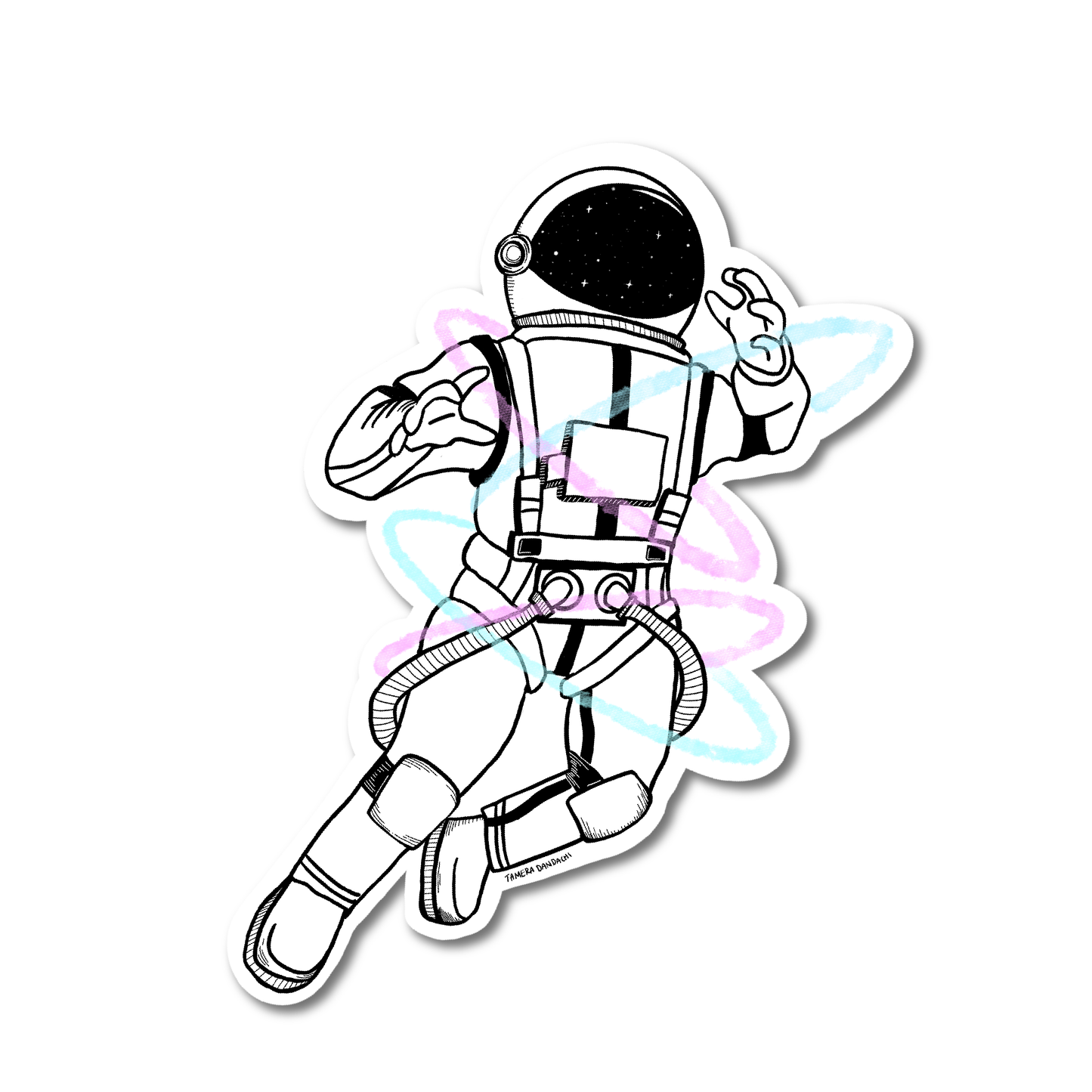 Subtle Pride Astronaut Vinyl Sticker