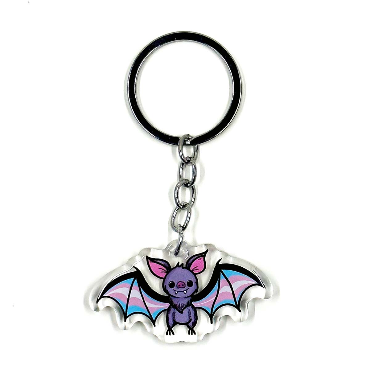LGBTQ+ Pride Bat Acrylic Keychain