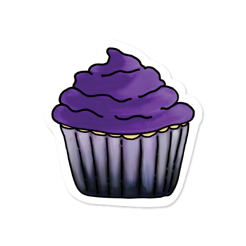 Subtle Pride Cupcake Vinyl Sticker