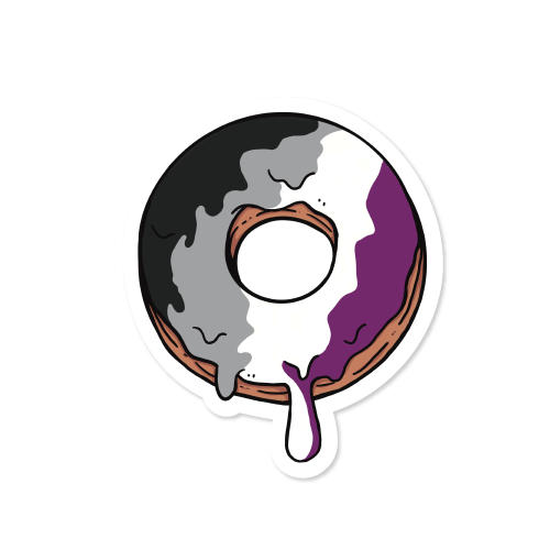 Subtle Pride Donut Vinyl Sticker