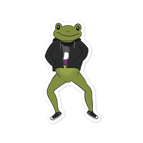 Subtle Pride Frog Vinyl Sticker