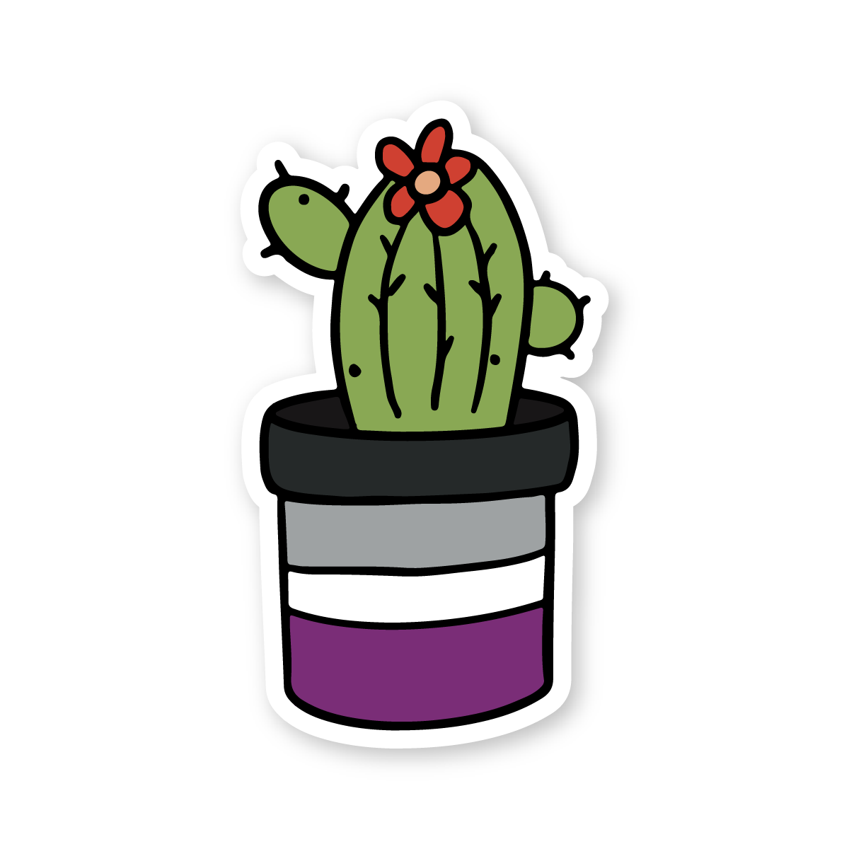 Potted Plant Subtle LGBTQ+ Pride Vinyl Sticker