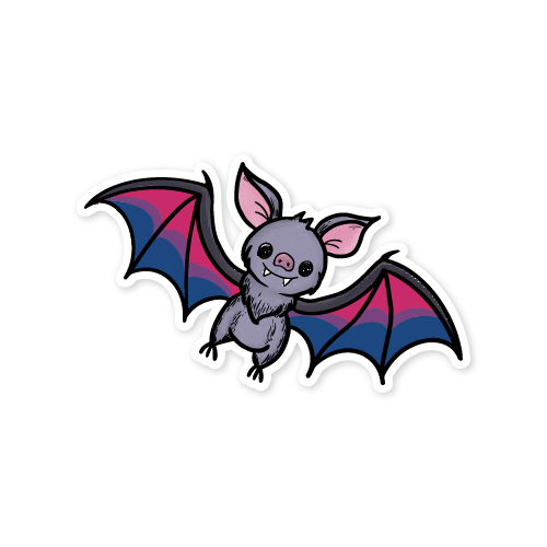 LGBTQ+ Pride Bat Vinyl Sticker