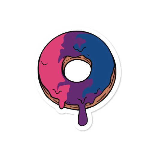 Subtle Pride Donut Vinyl Sticker