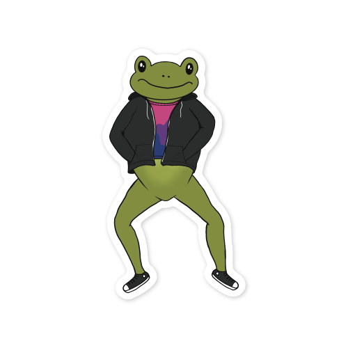 Subtle Pride Frog Vinyl Sticker