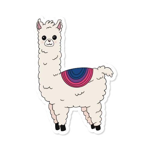 Subtle Pride Llama Vinyl Sticker