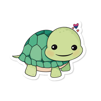 Subtle Pride Turtle Vinyl Sticker
