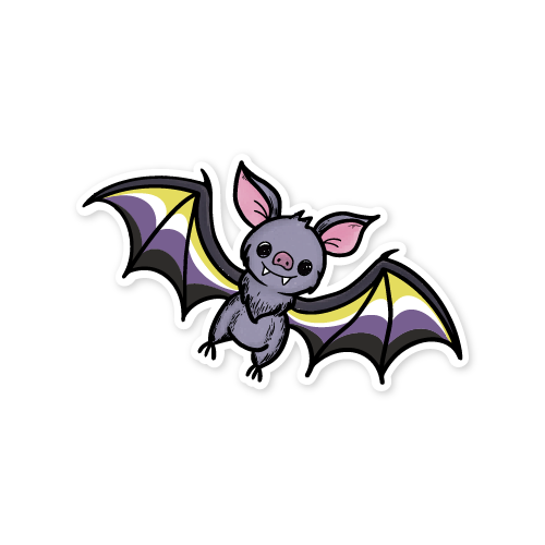 LGBTQ+ Pride Bat Vinyl Sticker