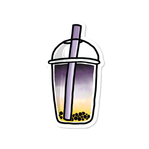 LGBT Pride Boba Tea Vinyl Sticker