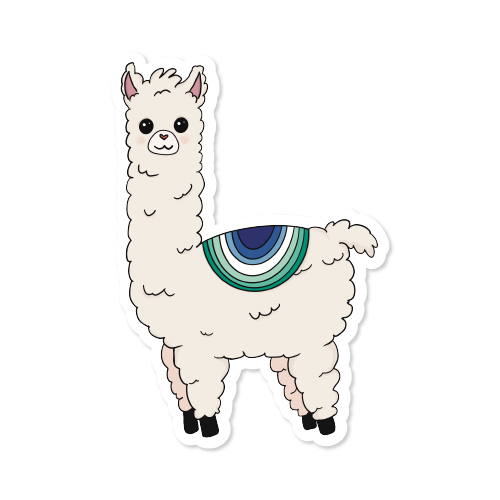 Subtle Pride Llama Vinyl Sticker