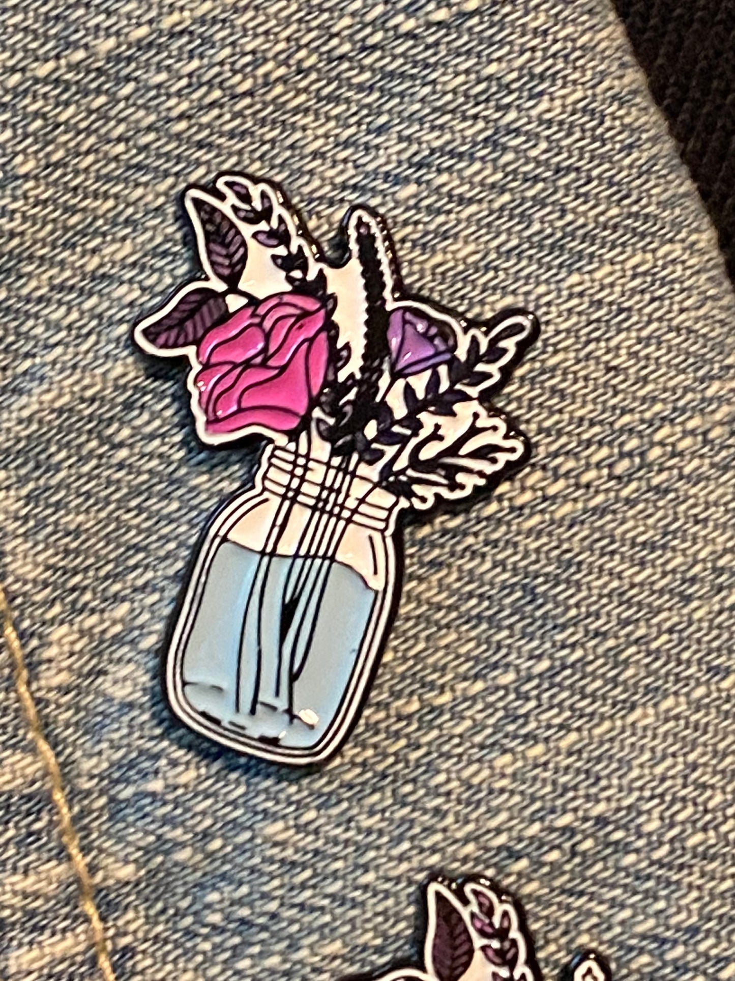 Subtle Pride Flowers Enamel Pin