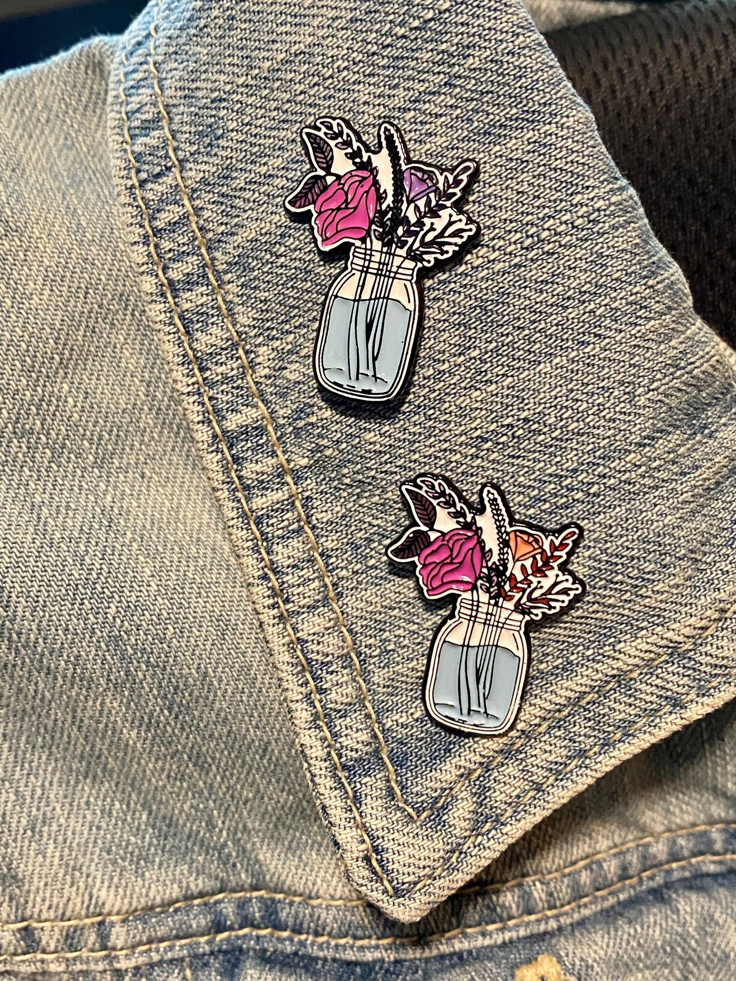 Subtle Pride Flowers Enamel Pin