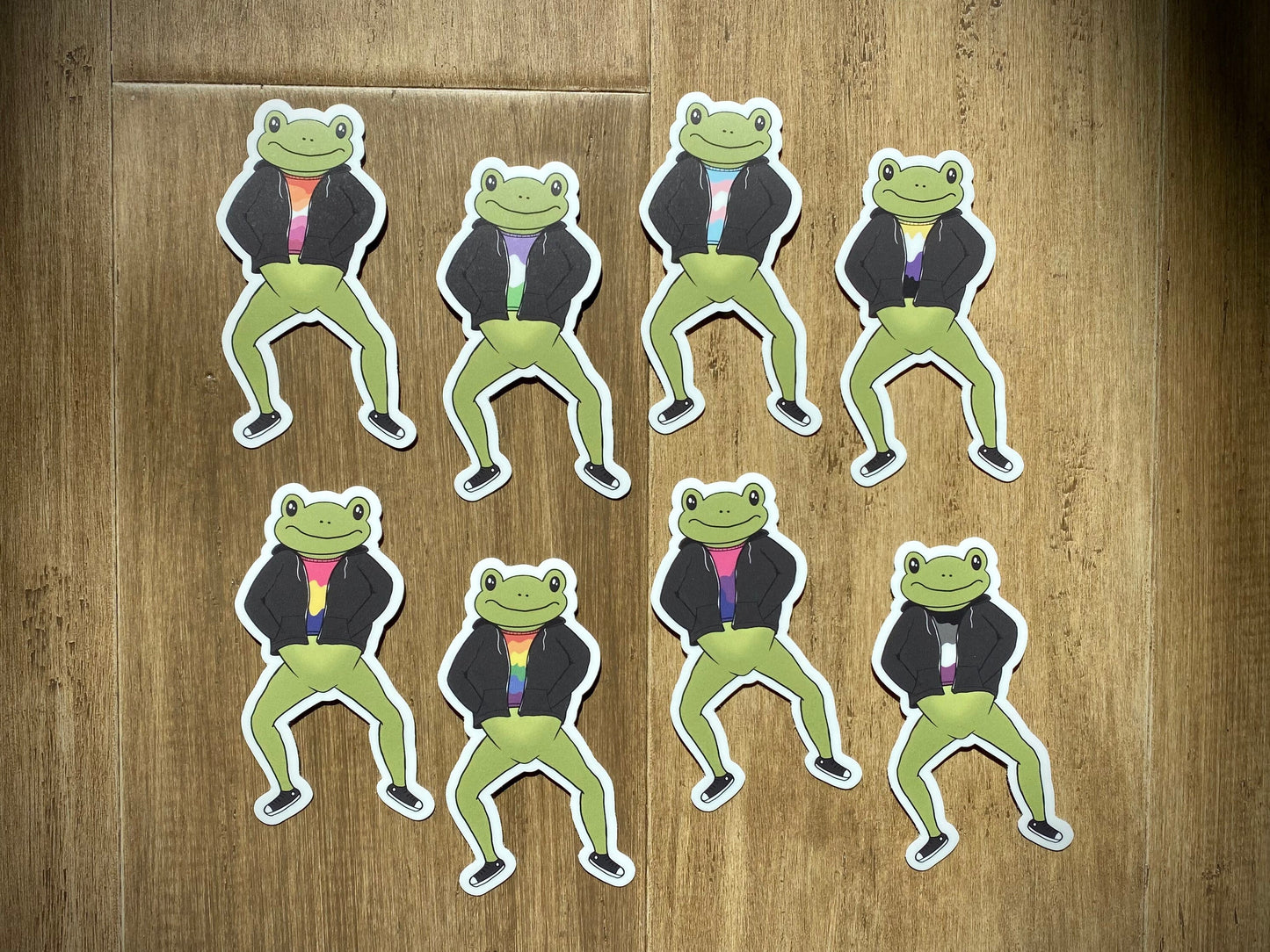 Subtle Pride Frog Vinyl Sticker