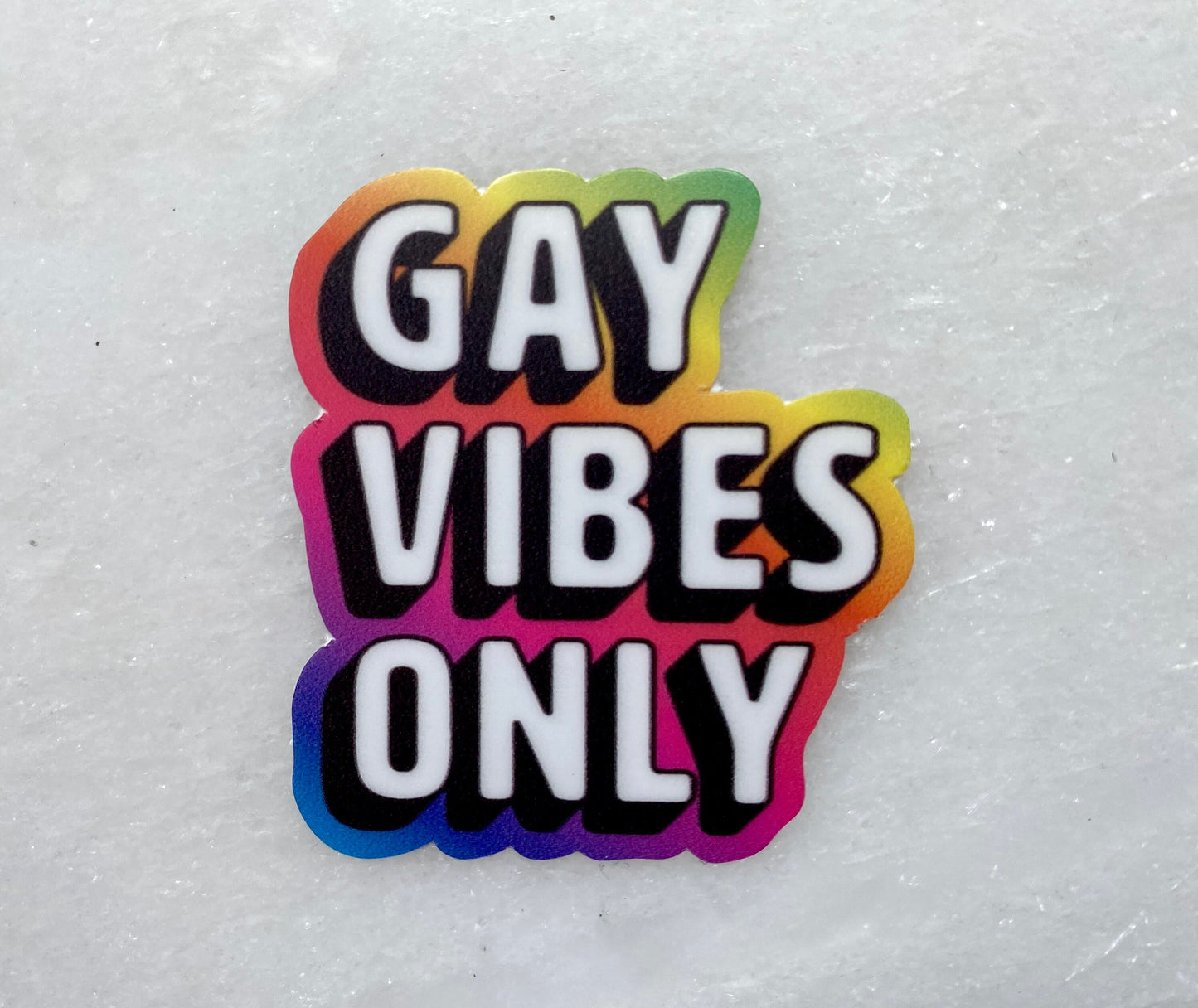 LGBT Pride Gay Vibes Only Rainbow Vinyl Sticker