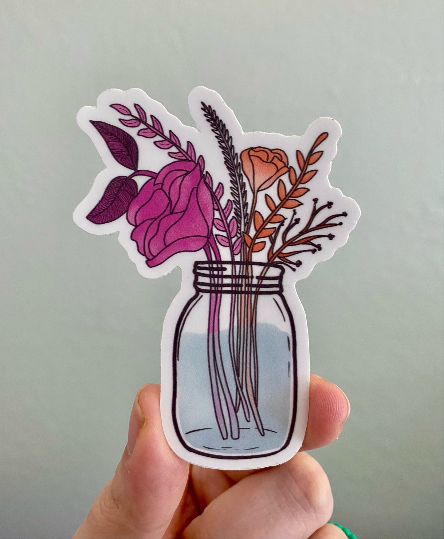 Subtle Pride Flowers Vinyl Sticker