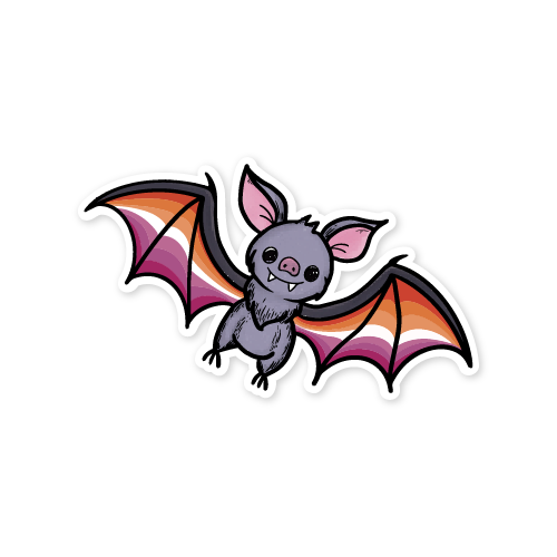 LGBTQ+ Pride Bat Vinyl Sticker