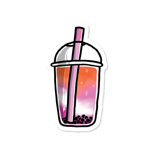 LGBT Pride Boba Tea Vinyl Sticker
