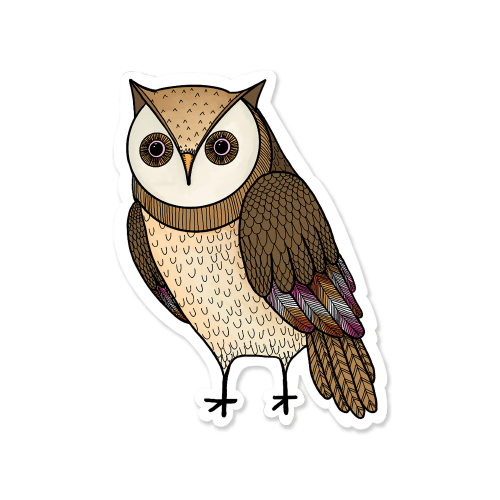 Subtle Pride Owl Vinyl Sticker