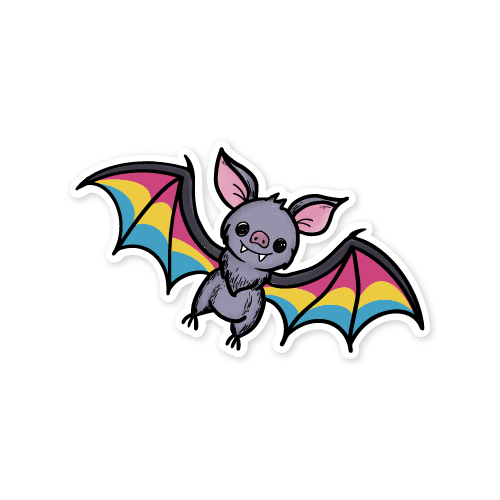 LGBTQ+ Pride Bat Vinyl Sticker