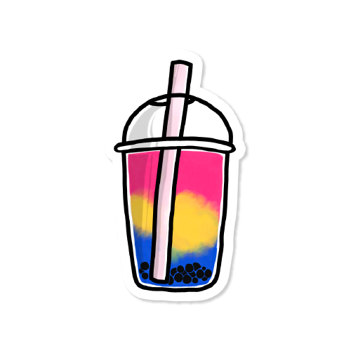 LGBT Pride Boba Tea Vinyl Sticker