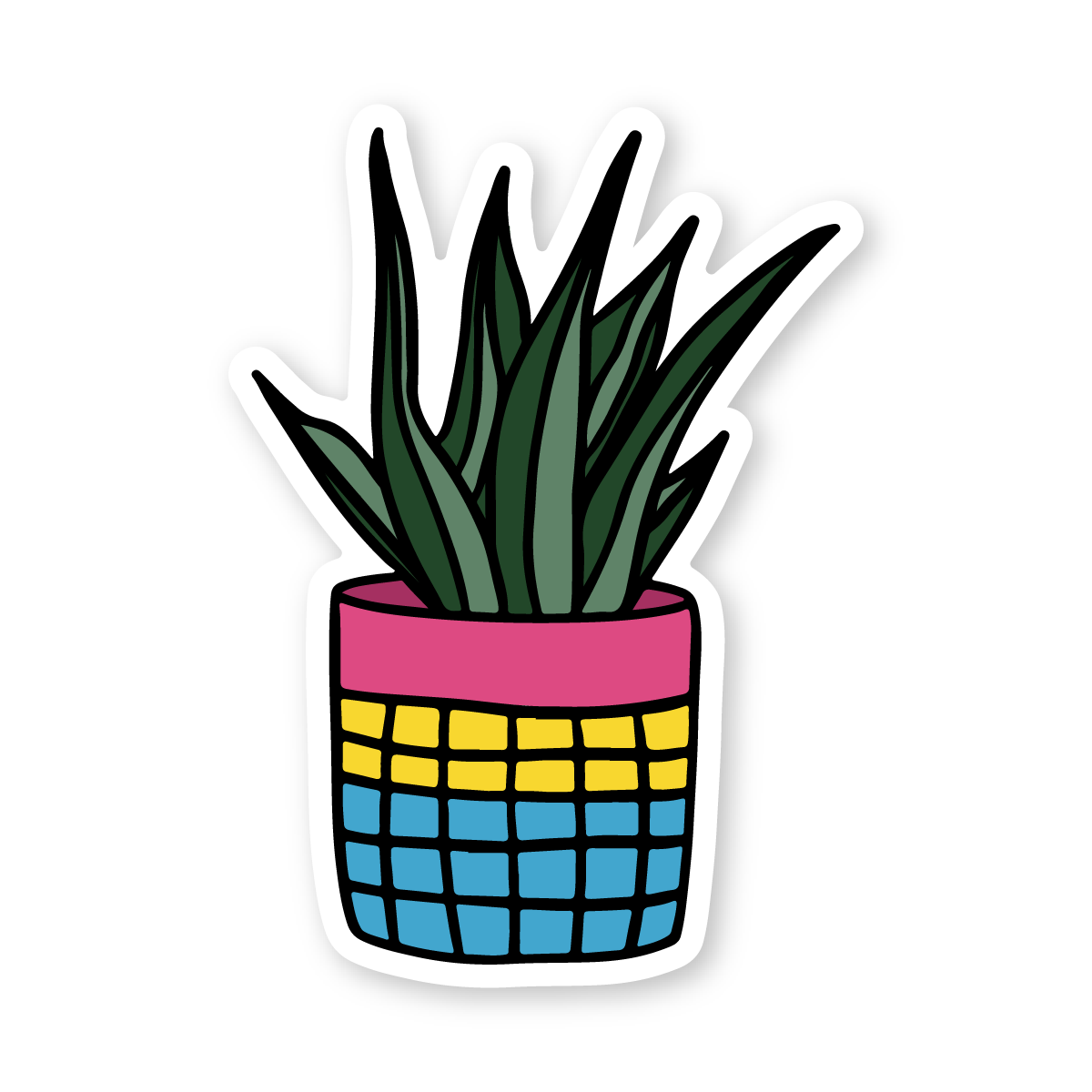 Potted Plant Subtle LGBTQ+ Pride Vinyl Sticker