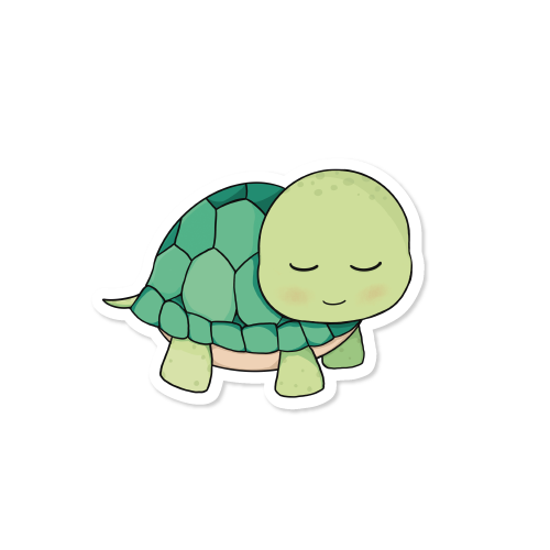 Happy Turtle Vinyl Sticker
