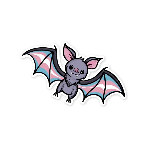 LGBTQ+ Pride Bat Vinyl Sticker