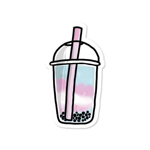 LGBT Pride Boba Tea Vinyl Sticker