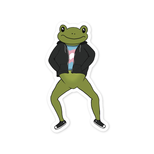 Subtle Pride Frog Vinyl Sticker