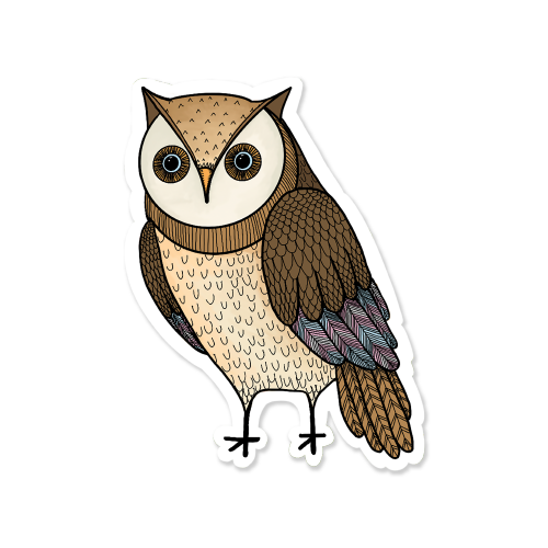 Subtle Pride Owl Vinyl Sticker