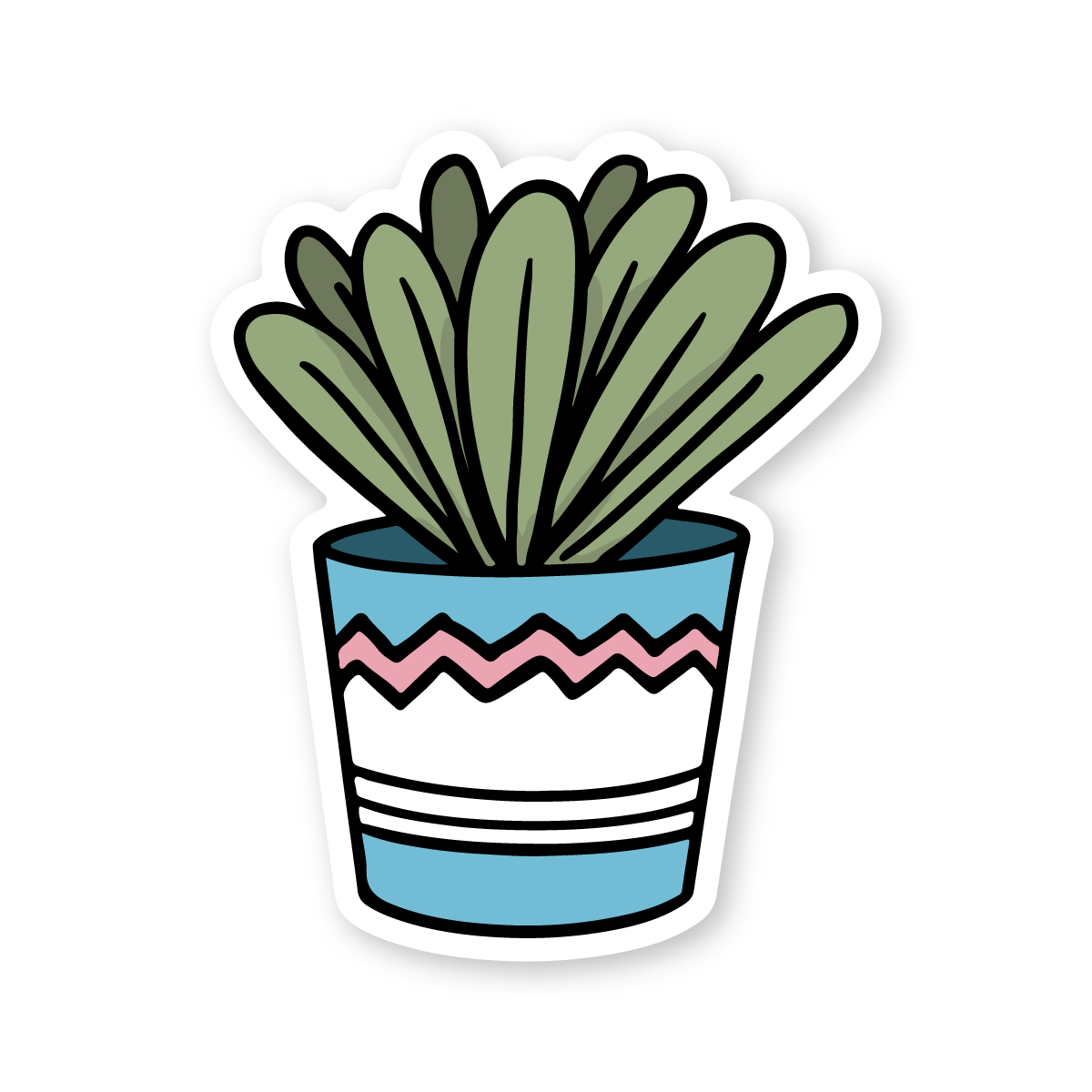 Potted Plant Subtle LGBTQ+ Pride Vinyl Sticker