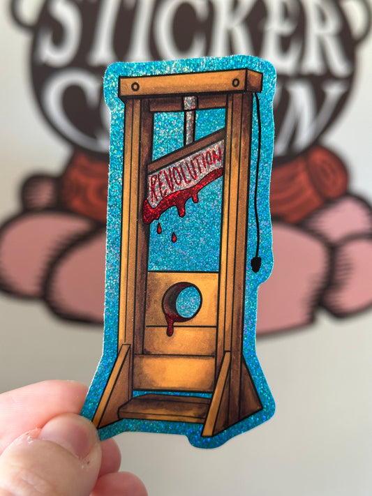 Revolution Guillotine - Blood & Glitter Vinyl Sticker