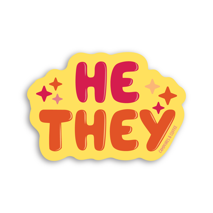 Bubbly Pronoun Vinyl Sticker