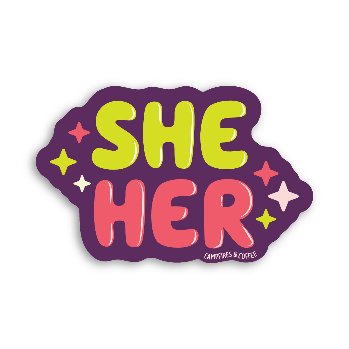 Bubbly Pronoun Vinyl Sticker